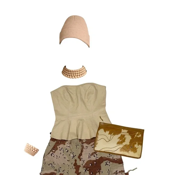 Carlo Fiori of Italy Vintage Cowhide Leather Clutch Bag Tan Cream - Picture 8 of 8